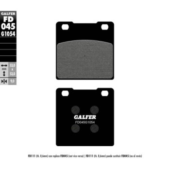 pastillas de freno moto galfer semi metal fd045g10