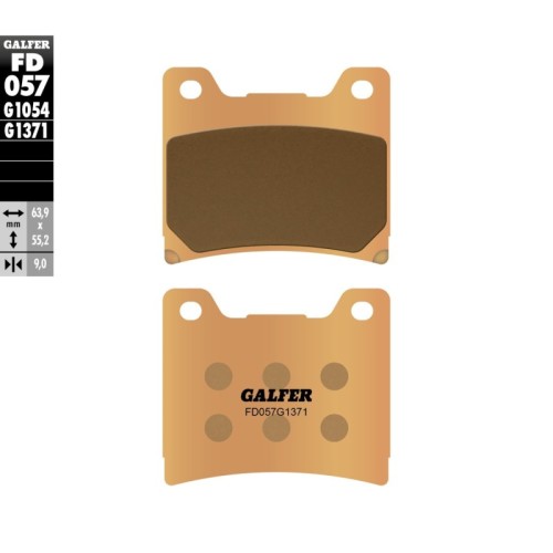 pastillas de freno moto galfer sinter street fd057