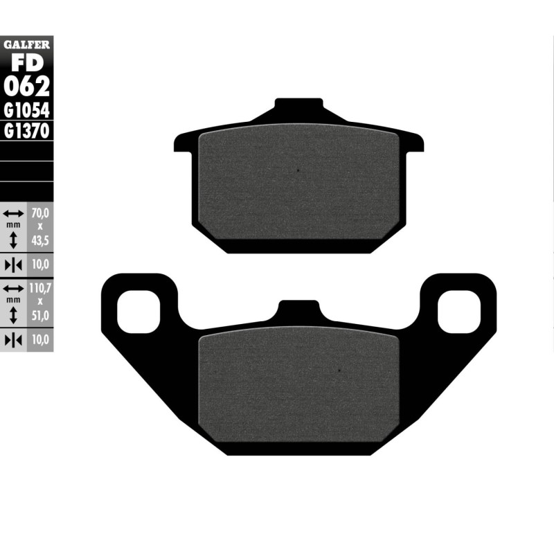 pastillas de freno moto galfer semi metal fd062g10
