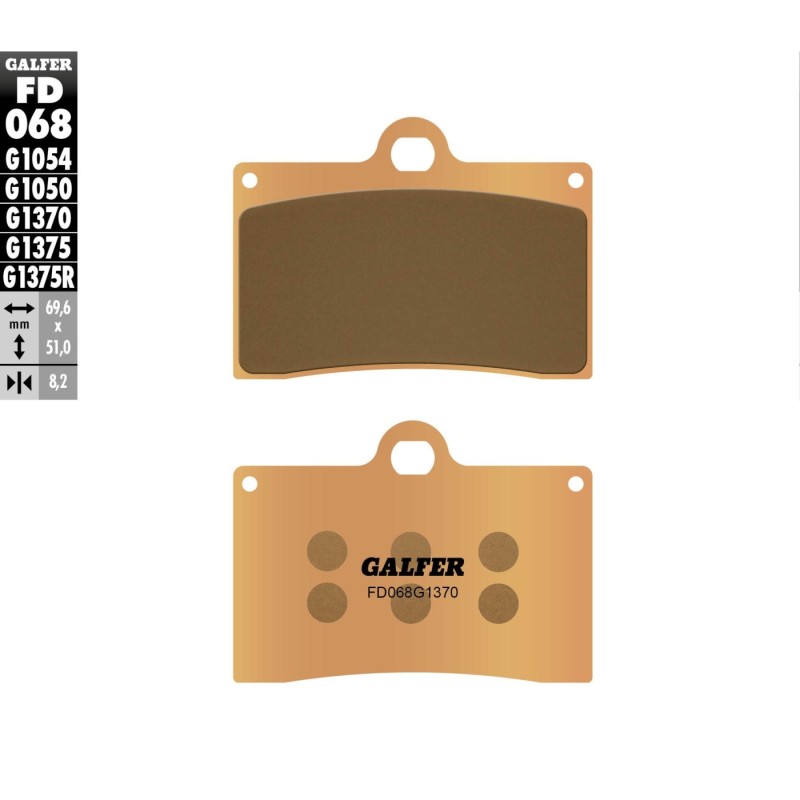 pastillas de freno moto galfer sinter street fd068