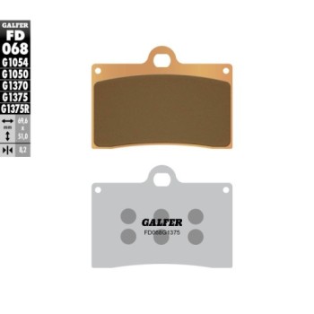 pastillas de freno moto galder sinter sport fd068g