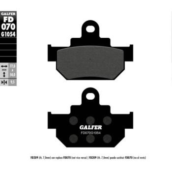 pastillas de freno moto galfer semi metal fd070g10