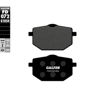pastillas de freno moto galfer semi metal fd072g10