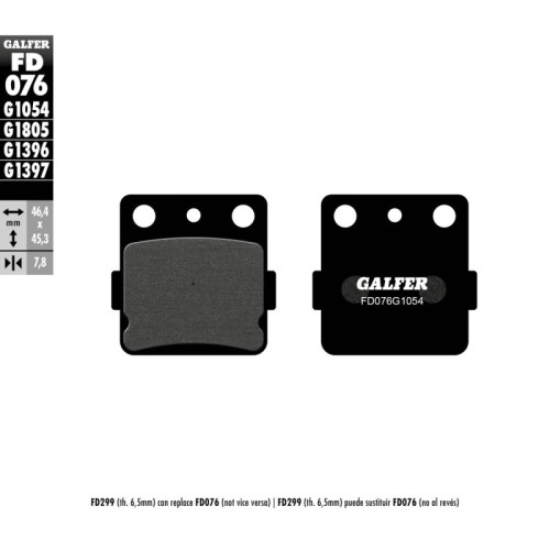 pastillas de freno moto galfer semi metal fd076g10
