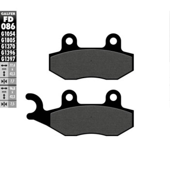 pastillas de freno moto galfer semi metal fd086g10