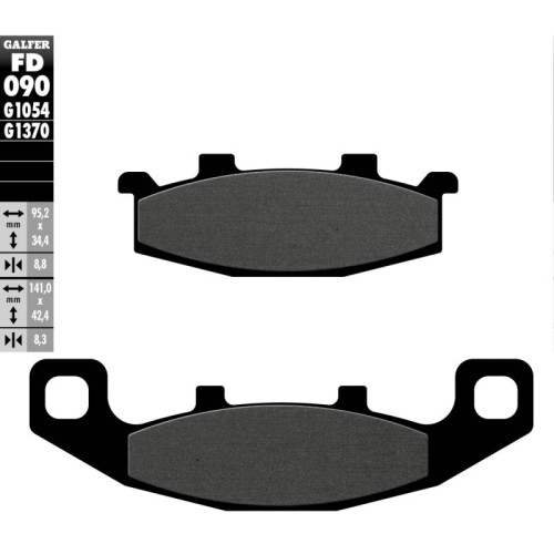 pastillas de freno moto galfer semi metal fd090g10