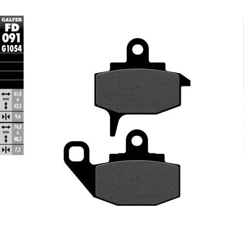 pastillas de freno moto galfer semi metal fd091g10