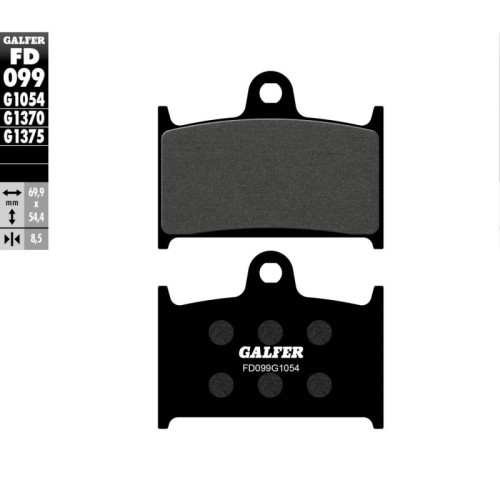 pastillas de freno moto galfer semi metal fd099g10