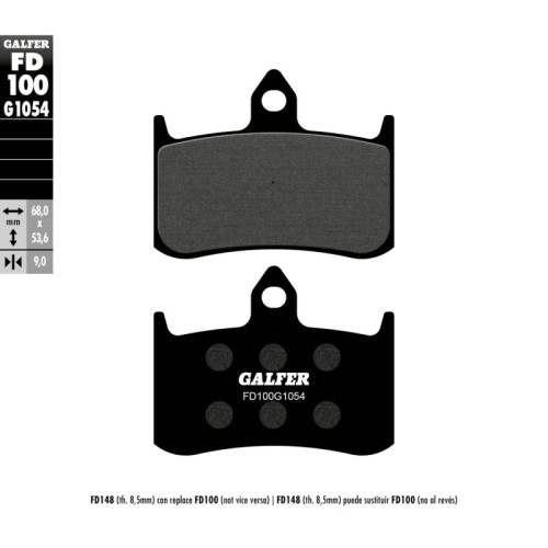 pastillas de freno moto galfer semi metal fd100g10