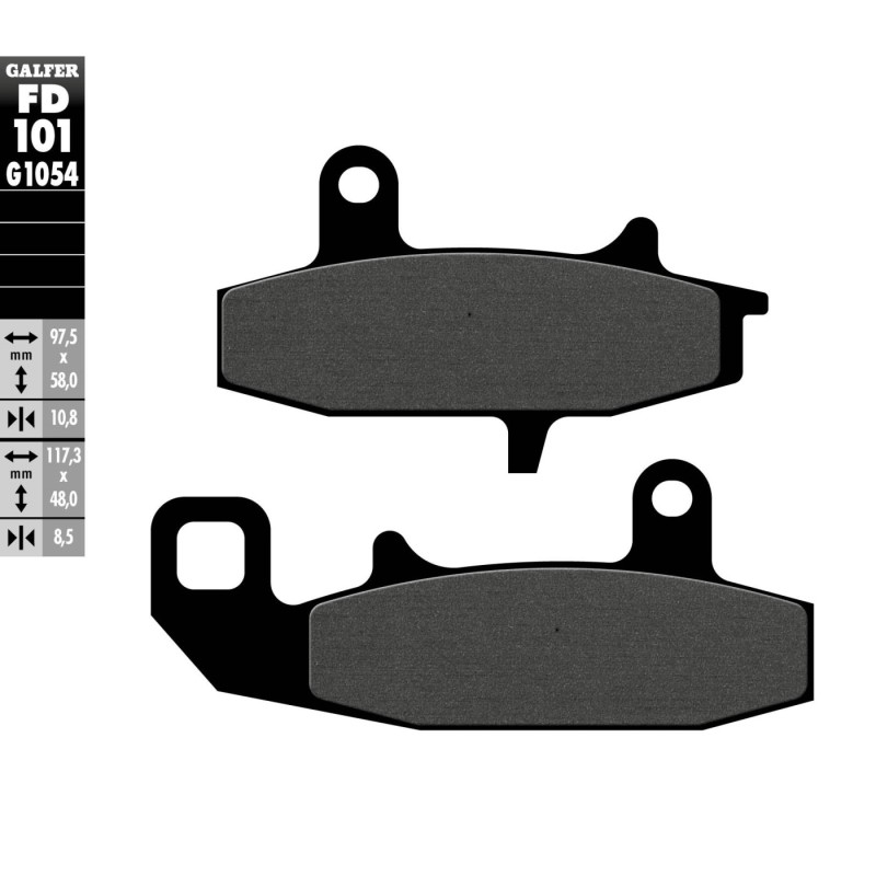 pastillas de freno moto galfer semi metal fd101g10