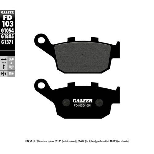 pastillas de freno moto galfer semi metal fd103g10