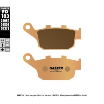 pastillas de freno moto galfer sinter street fd103