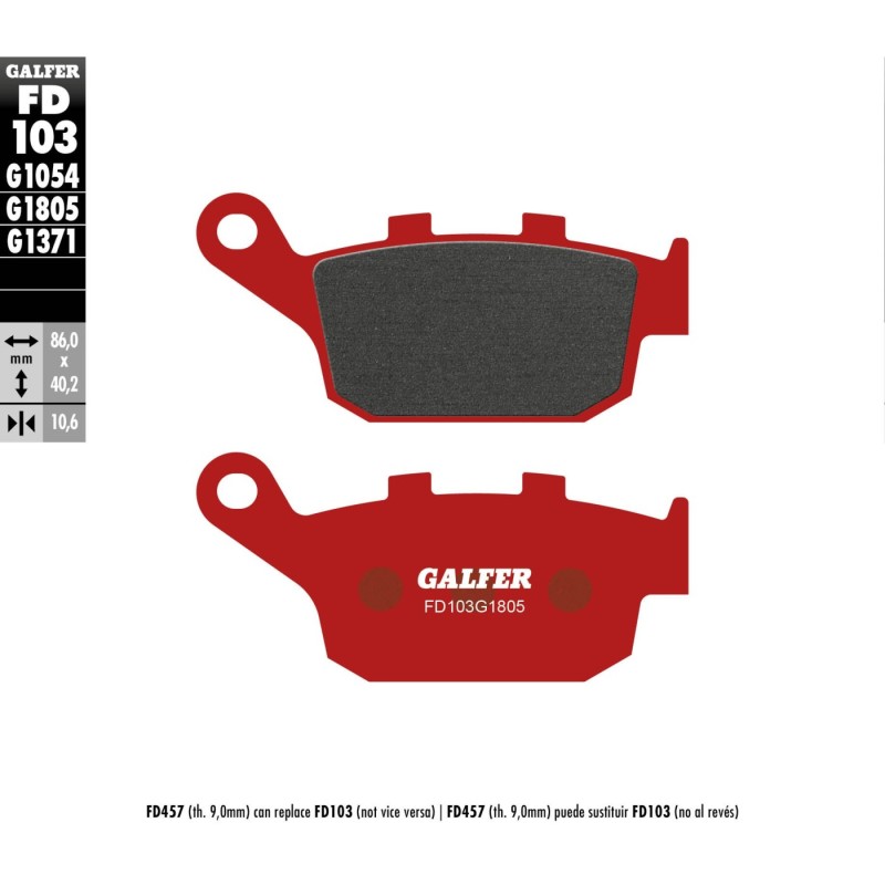pastillas de freno moto galfer trial top fd103g180