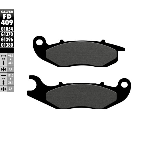 pastillas de freno moto galfer semi metal fd109g10