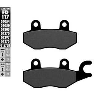 pastillas de freno moto galfer scooter fd117g1050