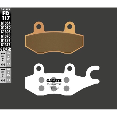 pastillas de freno moto galfer sinter sport r fd11