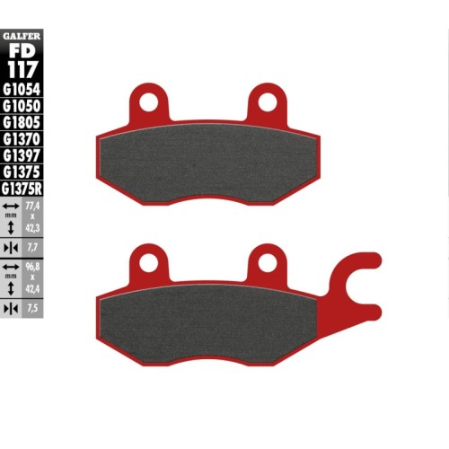 pastillas de freno moto galfer trial top fd117g180