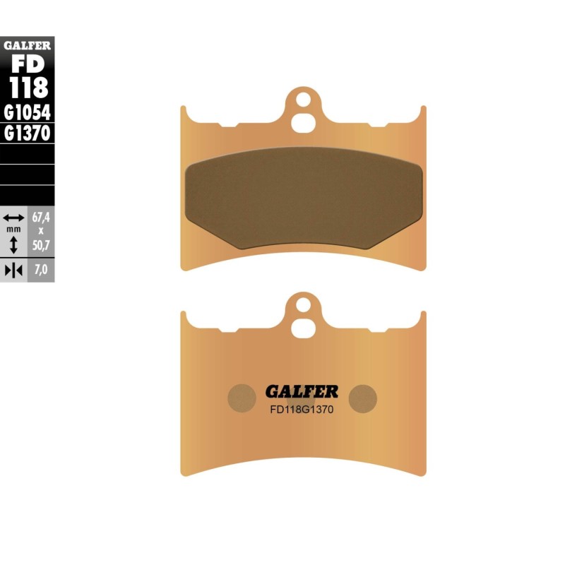 pastillas de freno moto galfer sinter street fd118