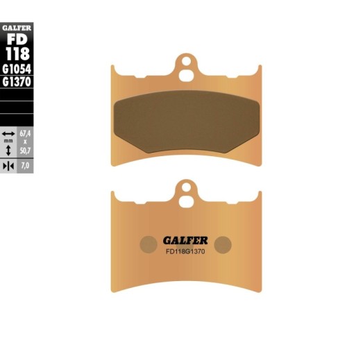 pastillas de freno moto galfer sinter street fd118