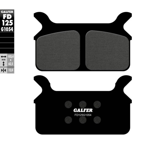 pastillas de freno moto galfer semi metal fd125g10
