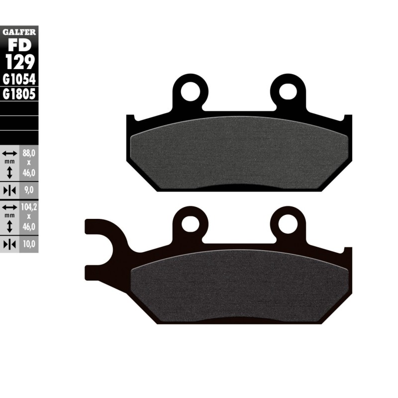 pastillas de freno moto galfer semi metal fd129g10