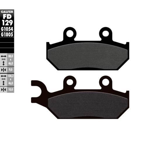 pastillas de freno moto galfer semi metal fd129g10