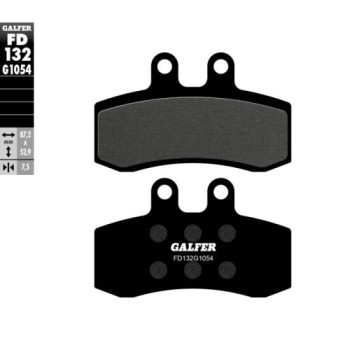 pastillas de freno moto galfer semi metal fd132g10