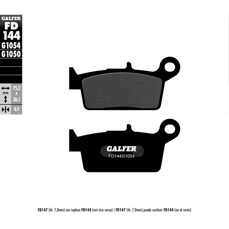 pastillas de freno moto galfer semi metal fd144g10