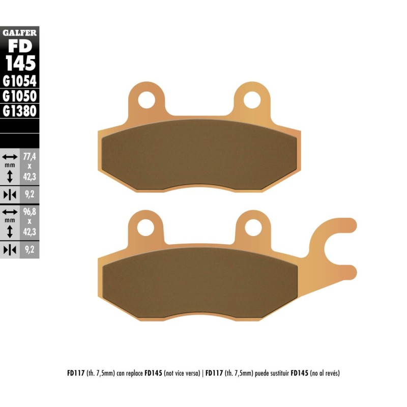 pastillas de freno moto galfer scooter fd145g1380