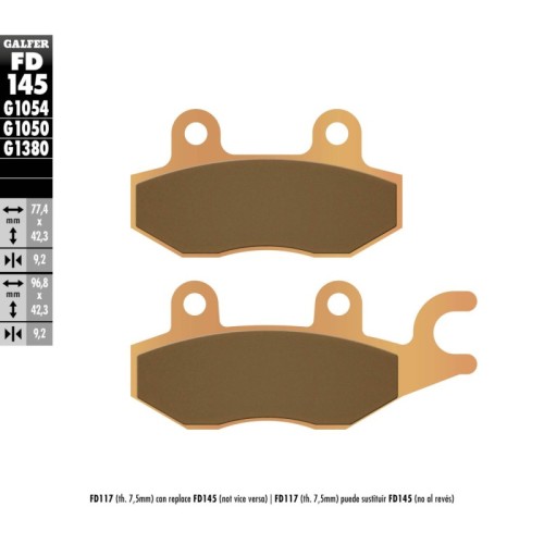 pastillas de freno moto galfer scooter fd145g1380