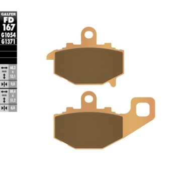pastillas de freno traseras galfer fd167g1371 sinter street para kawasaki y suzuki