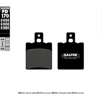 pastillas de freno moto galfer semi metal fd170g10