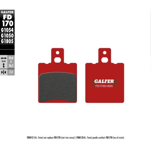 pastillas de freno moto galfer trial top fd170g180