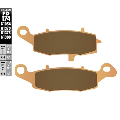 pastillas de freno moto galfer sinter sport fd174g1375 delantero izquierda
