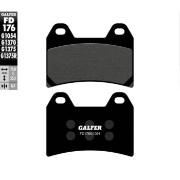 pastillas de freno moto galfer semi metal fd176g10