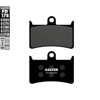 pastillas de freno moto galfer semi metal fd178g10