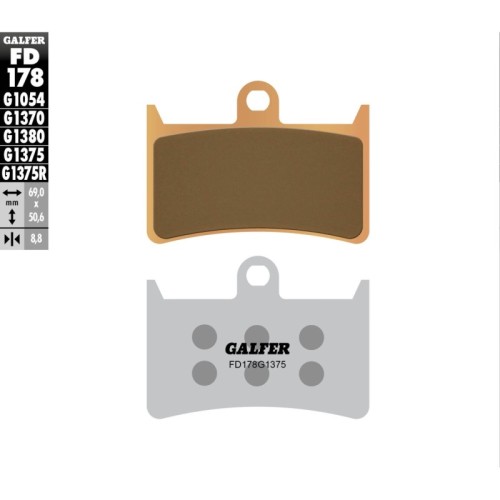 pastillas de freno moto galder sinter sport fd178g
