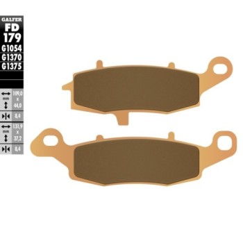 pastillas de freno moto galfer sinter street fd174g11370 delantero derecha