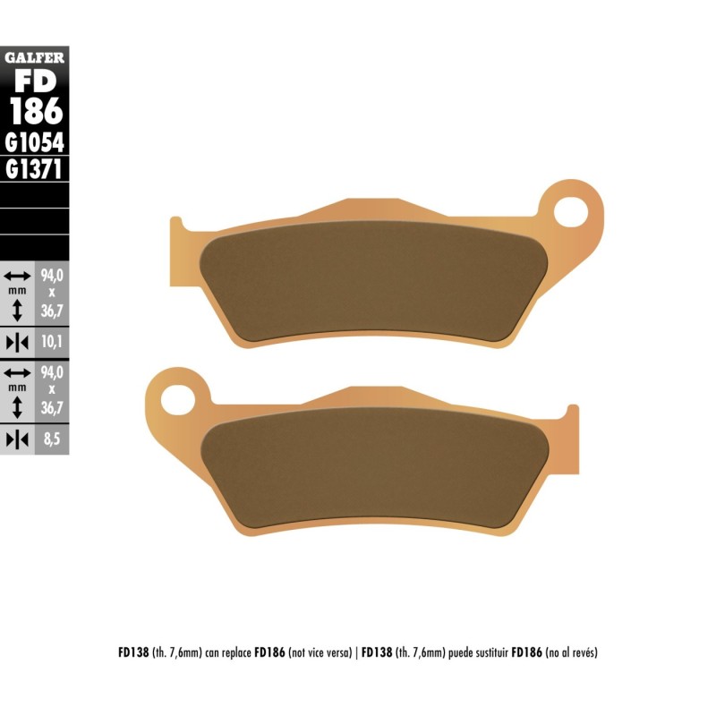 pastillas de freno moto galfer sinter street fd186