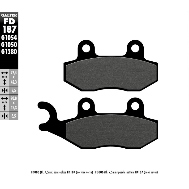 pastillas de freno moto galfer scooter fd187g1050