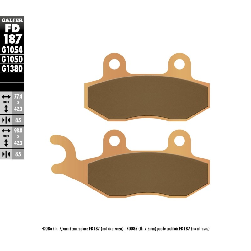 pastillas de freno moto galfer scooter fd187g1380