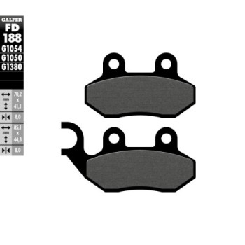 pastillas de freno moto galfer semi metal fd188g10