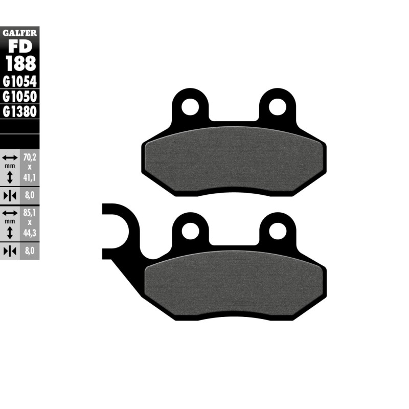 pastillas de freno moto galfer semi metal fd188g10
