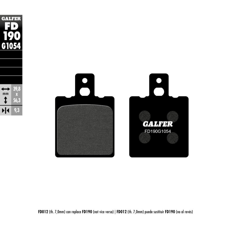 pastillas de freno moto galfer semi metal fd190g10