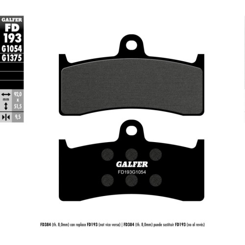 pastillas de freno moto galfer semi metal fd193g10