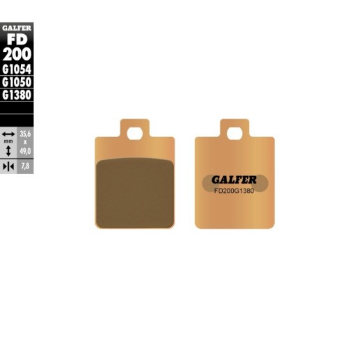 pastillas de freno moto galfer scooter fd200g1380
