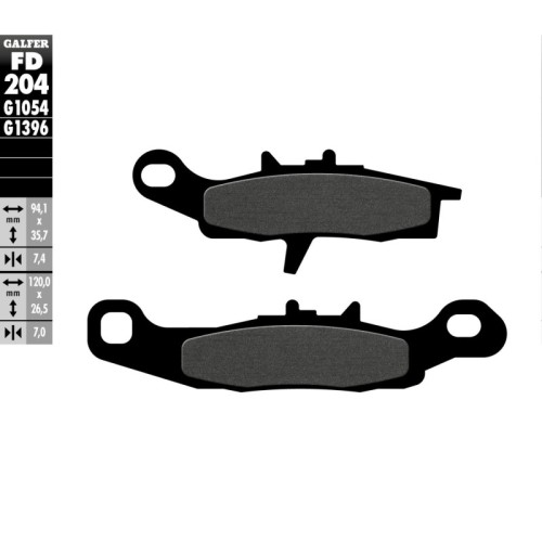 pastillas de freno moto galfer semi metal fd204g10