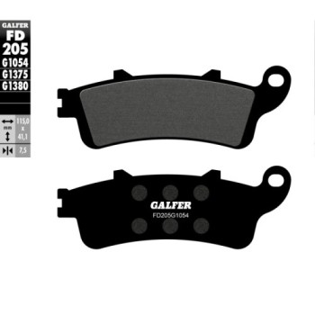 pastillas de freno moto galfer semi metal fd205g10