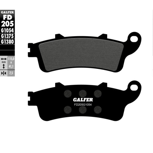 pastillas de freno moto galfer semi metal fd205g10