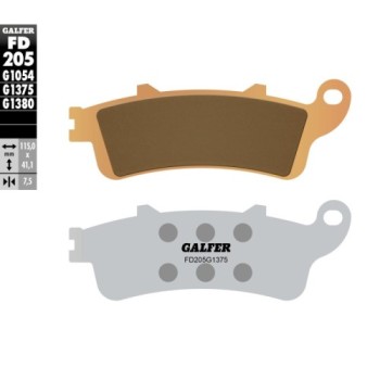 pastillas de freno moto galder sinter sport fd205g